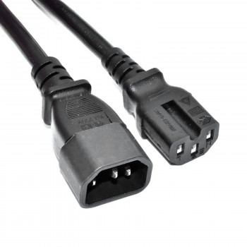 Akyga AK-UP-07 serverový predlžovací napájací kábel IEC C14 na IEC C15, meď 3x1 mm², 3 m, čierny