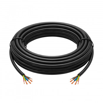 Akyga AK-SC-E31 EV nabíjací kábel bez konektora, 1-fázový 32 A, 3x 6 mm² + 2x 0,75 mm², 450/750 V, 5 m, čierny