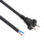 Akyga AK-OT-05S CEE 7/17 gumený napájací kábel s otvoreným koncom, H05RR-F 2x 1,5 mm², 3 m, čierna