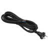 Akyga AK-OT-05S CEE 7/17 gumený napájací kábel s otvoreným koncom, H05RR-F 2x 1,5 mm², 3 m, čierna