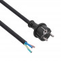 Akyga AK-OT-03S CEE 7/7 gumený napájací kábel s otvoreným koncom, H05RR-F 3x 1,5 mm², 3 m, čierna