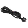 Akyga AK-OT-03S CEE 7/7 gumený napájací kábel s otvoreným koncom, H05RR-F 3x 1,5 mm², 3 m, čierna