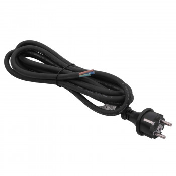 Akyga AK-OT-03S CEE 7/7 gumený napájací kábel s otvoreným koncom, H05RR-F 3x 1,5 mm², 3 m, čierna