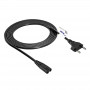 Akyga AK-RD-02A napájací kábel CEE 7/16 (euro konektor) na IEC C7 (osmička), CCA 2 x 0,5 mm², 3 m, čierny