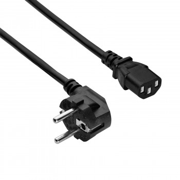 Akyga AK-PC-106A napájací kábel CEE 7/7 (Schuko) na IEC C13, CCA 3 x 0,75 mm², 3 m, čierny