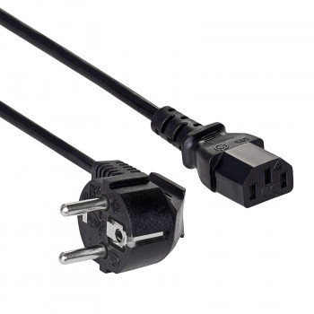 Akyga AK-PC-01A napájací kábel CEE 7/7 (Schuko) na IEC C13, CCA 3 x 0,5 mm², 1,5 m, čierny