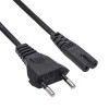 Akyga AK-RD-04A napájací kábel CEE 7/16 (euro konektor) na IEC C7 (osmička), CCA 2 x 0,5 mm², 0,5 m, čierna