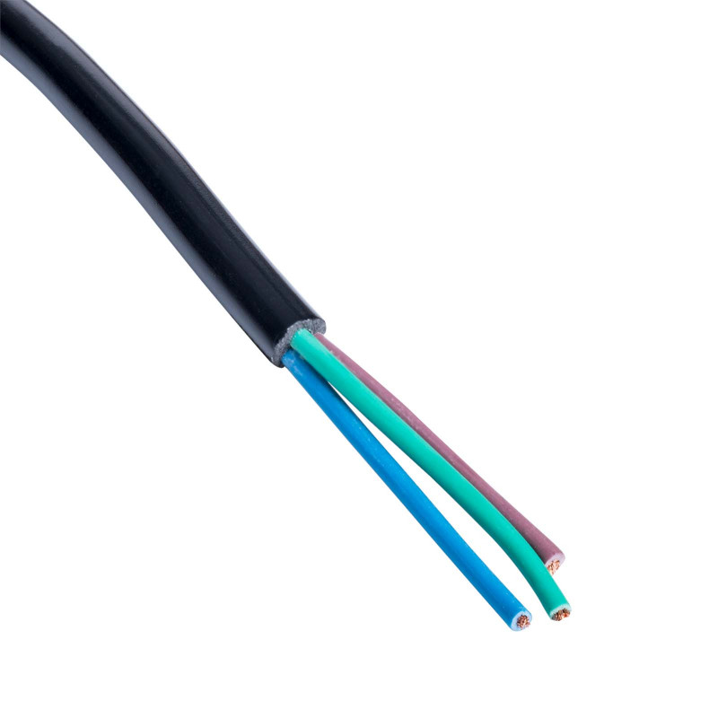 Akyga AK-OT-01C napájací kábel s otvoreným koncom CEE 7/7 (Schuko), meď 3 x 0,75 mm², 1,5 m, čierny