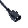 Akyga AK-PC-13A napájací adaptérový kábel IEC C14 na CEE 7/3 (Schuko) konektor samica, meď 3 x 0,75 mm², 1 m, čierny