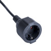 Akyga AK-PC-13A napájací adaptérový kábel IEC C14 na CEE 7/3 (Schuko) konektor samica, meď 3 x 0,75 mm², 1 m, čierny