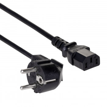 Akyga AK-PC-06C napájací kábel CEE 7/7 (Schuko) na IEC C13, meď 3 x 1 mm², 3 m, čierny