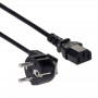 Akyga AK-PC-06C napájací kábel CEE 7/7 (Schuko) na IEC C13, meď 3 x 1 mm², 3 m, čierny