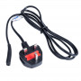 Akyga AK-AG-03A napájací kábel UK BS 1363 (typ G) na IEC C7 (osmička), CCA 2 x 0,5 mm², 1,5 m, čierny