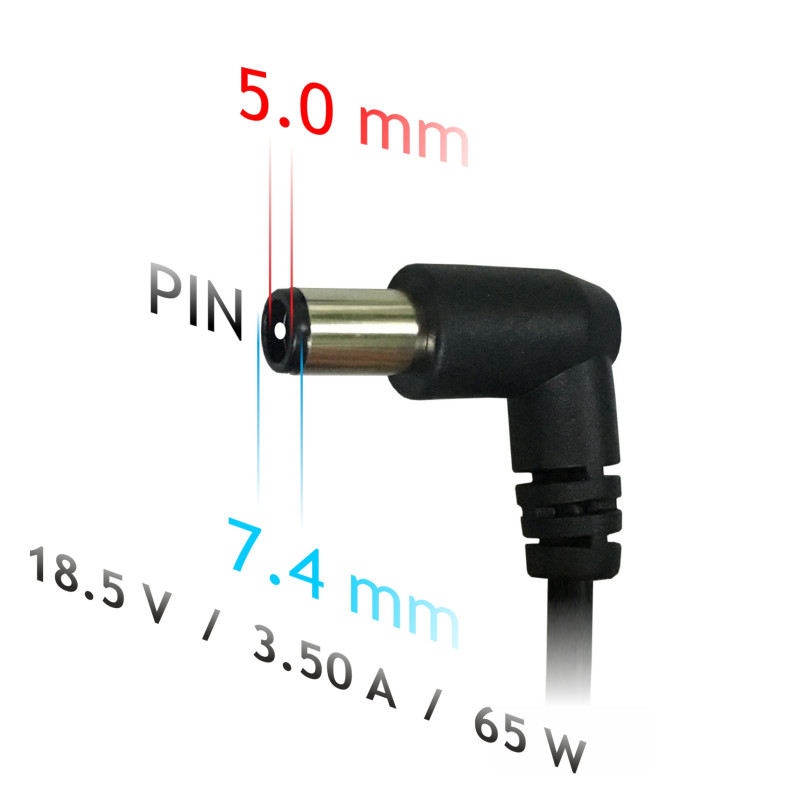 Akyga AK-ND-03 napájací zdroj pre notebook 18,5 V / 3,5 A, 65 W, 7,4 x 5,0 mm + pin, 1,2 m, pre HP
