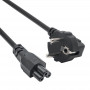 Akyga AK-NB-08C napájací kábel pre notebook CEE 7/7 na IEC C5, 3x 0,75 mm² meď, 1 m, čierny