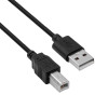 Akyga AK-USB-04 USB 2.0 tlačiarňový kábel USB-A (M) na USB-B (M), 1,8 m, čierny