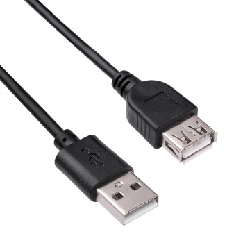 Akyga AK-USB-07 USB 2.0 predlžovací kábel USB-A konektor samec na konektor samica, 1,8 m, čierny