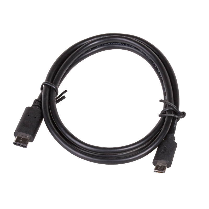 Akyga AK-USB-16 USB 2.0 kábel Micro USB-B (M) na USB-C (M), 1 m, čierny