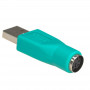 Akyga AK-AD-14 USB-A (F) na PS/2 (M) adaptér, zelená