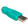 Akyga AK-AD-14 USB-A (F) na PS/2 (M) adaptér, zelená