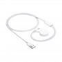 Akyga AK-SW-43 nabíjací kábel pre Apple Watch Ultra 2 / Series 9/8/7/6/5/4/3/2/1 s Lightning konektorom, USB, 1 m, biely