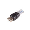 Akyga AK-AD-27 adaptér USB-A (F) na RJ45 (M), čierny