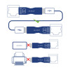 Akyga AK-AD-27 adaptér USB-A (F) na RJ45 (M), čierny