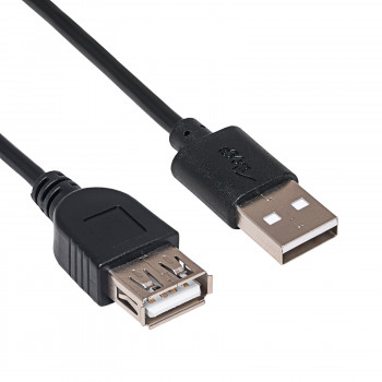 Akyga AK-USB-23 predlžovací kábel USB 2.0 USB-A (M) na USB-A (F), 15 cm, čierny