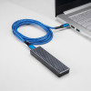 Akyga AK-USB-38 kábel USB-C na USB-C, USB 2.0, 100 W, 1,8 m, modrý