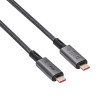 Akyga AK-USB-45 pletený kábel USB-C na USB-C, USB4, 40 Gbit/s, 240 W, 1 m, sivý