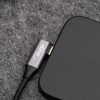 Akyga AK-USB-53 pletený kábel USB-C na USB-C s uhlovým konektorom, USB 2.0, 60 W, 0,3 m, čierny