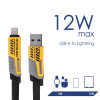 Akyga AK-USB-57 pletený 4-in-1 kábel USB-A/USB-C na USB-C/Lightning, USB 2.0, 65 W, 1 m, sivý