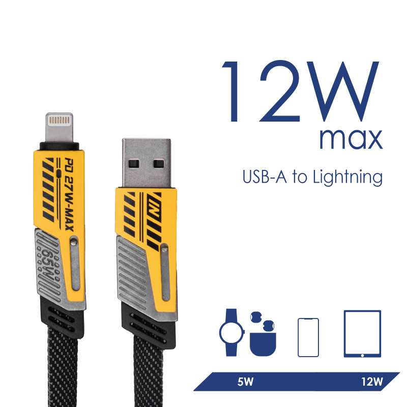 Akyga AK-USB-57 pletený 4-in-1 kábel USB-A/USB-C na USB-C/Lightning, USB 2.0, 65 W, 1 m, sivý