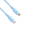 Akyga AK-USB-72 silikónový kábel USB-C na Lightning, USB 2.0, 30 W, 1 m, modrý