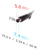 Akyga AK-ND-33 autonabíjačka pre notebook 19,5 V / 3,34 A, 65 W, 7,4 x 5,0 mm + pin, pre Dell
