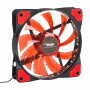 Akyga AW-12E-BR 120 mm skriňový ventilátor, 33 červených LED, Molex, čierny