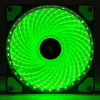 Akyga AW-12E-BG 120 mm skriňový ventilátor, 33 zelených LED, Molex, čierny