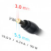 Akyga AK-ND-37 auto napájací zdroj pre notebook 19 V / 4,74 A, 90 W, 5,5 x 3,0 mm + pin, pre Samsung