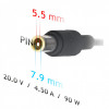 Akyga AK-ND-39 auto napájací zdroj pre notebook 20 V / 4,5 A, 90 W, 7,9 x 5,5 mm + pin, pre Lenovo