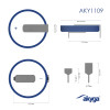Akyga AKY1109 CR2032 HP2B lítiová batéria 3 V 210 mAh s 2 pinmi, rozteč 15,2 mm (THT)