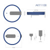 Akyga AKY1108 CR2032 HP2C lítiová batéria 3 V 210 mAh s 2 pinmi, rozteč 17,8 mm (THT)