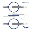 Akyga AKY1107 CR2032 ST2N lítiová batéria 3 V 210 mAh s 2 pinmi (THT)