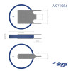 Akyga AKY1086 CR2032 PP3A lítiová batéria 3 V 210 mAh s 3 pinmi, rozteč 4 mm (THT)