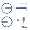 Akyga AKY1140 CR2032 HP2D lítiová batéria 3 V 210 mAh s 2 pinmi, rozteč 20 mm