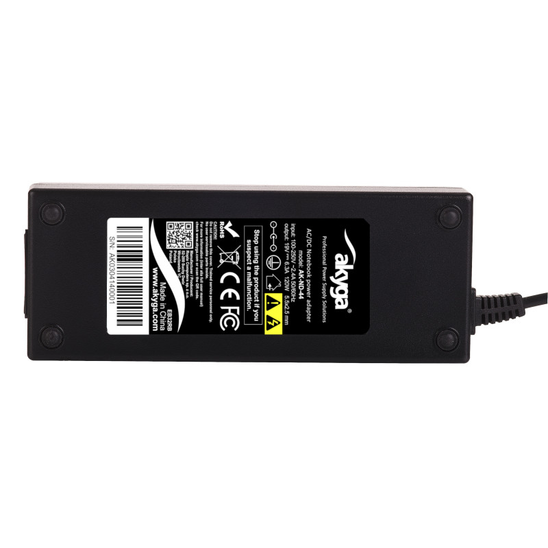 Akyga AK-ND-44 napájací zdroj pre notebook 19 V / 6,3 A, 120 W, 5,5 x 2,5 mm, 1,2 m