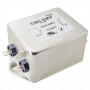 Akyga EN2090-20-F jednofázový EMV sieťový filter 20 A, 120–250 V AC, 50/60 Hz, konektory 6,3 mm