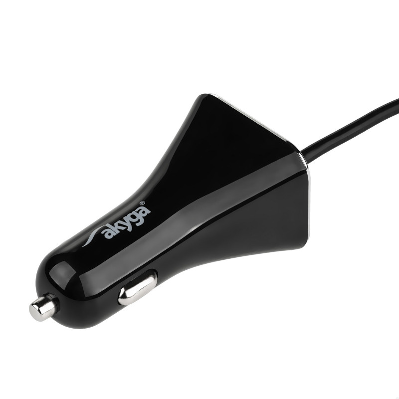 Auto nabíjačka 12/24V Akyga AK-CH-10 45W 4x USB-A 5V / 9A modulárna čierna