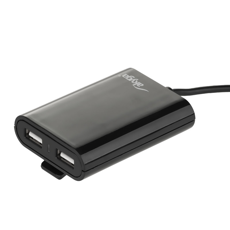 Auto nabíjačka 12/24V Akyga AK-CH-10 45W 4x USB-A 5V / 9A modulárna čierna