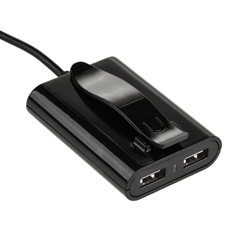 Auto nabíjačka 12/24V Akyga AK-CH-10 45W 4x USB-A 5V / 9A modulárna čierna