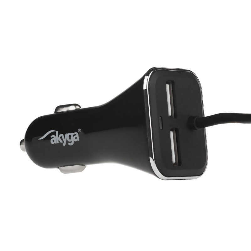 Auto nabíjačka 12/24V Akyga AK-CH-10 45W 4x USB-A 5V / 9A modulárna čierna